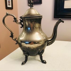Vintage Brass Electroplated Silver Teapot